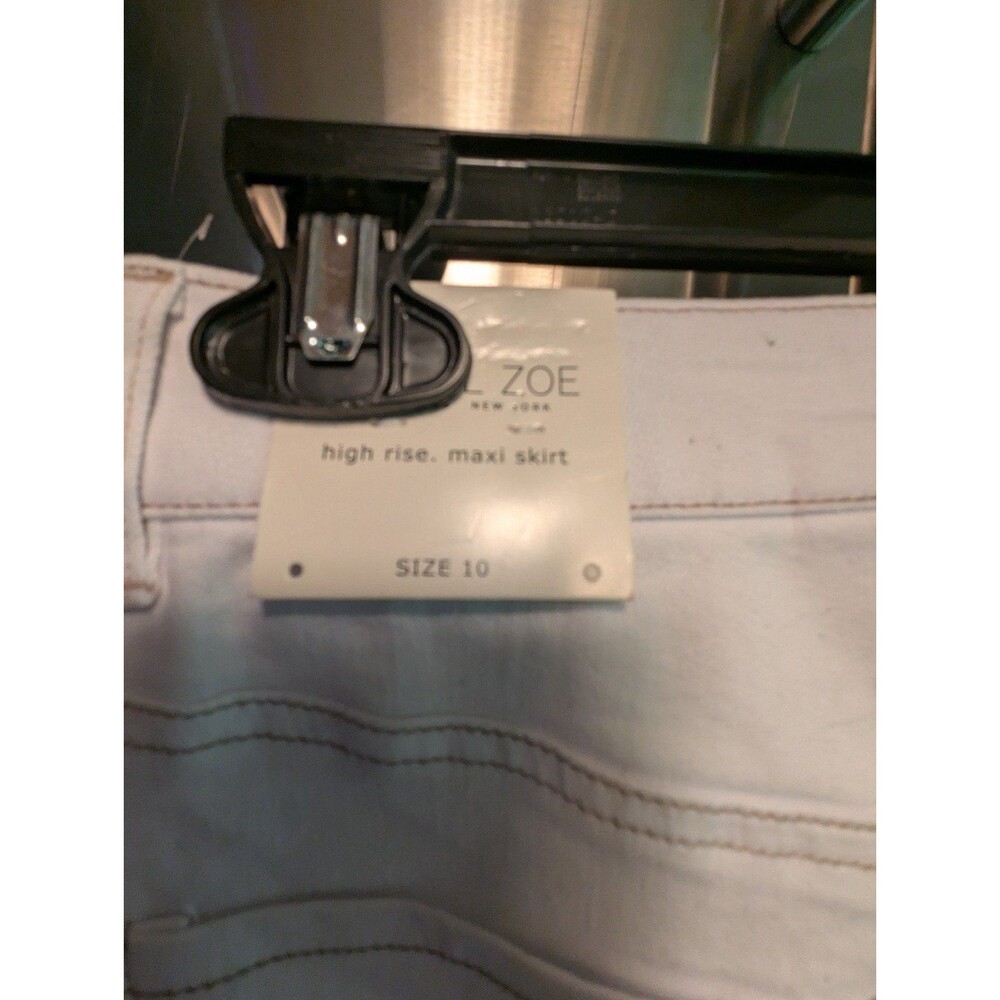 NWT Rachel Zoe Repreve High rise white maxi stretch  denim skirt sz 10. - Picture 5 of 8